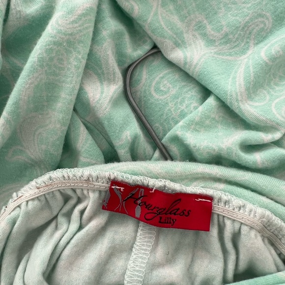 💚 strapless stretchy jersey dress in refreshing mint / green pattern - Picture 8 of 8